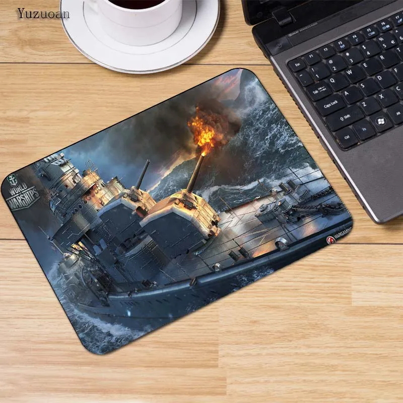 Yuzuoan World Of Warship большой резиновый коврик для мыши компьютерный размер 22x18 см 25x20 29x25