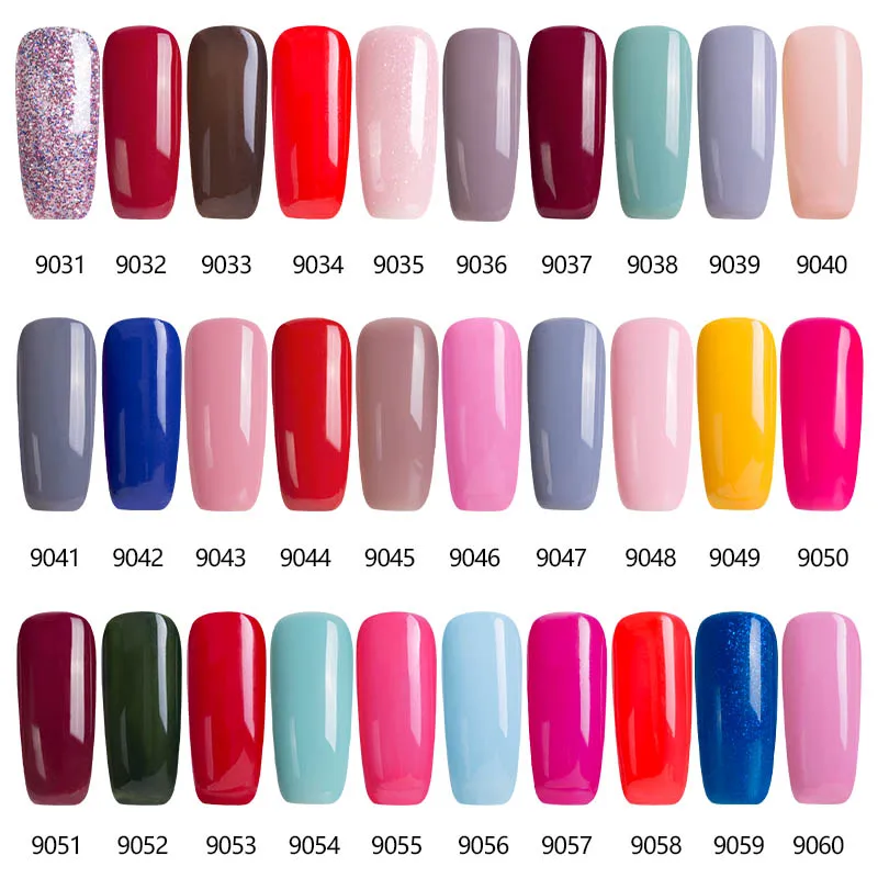 Сексуальная смесь 9 мл Гель Лак Для Ногтей nail Art Маникюр 60 Цвета Soak Off DIY Польский