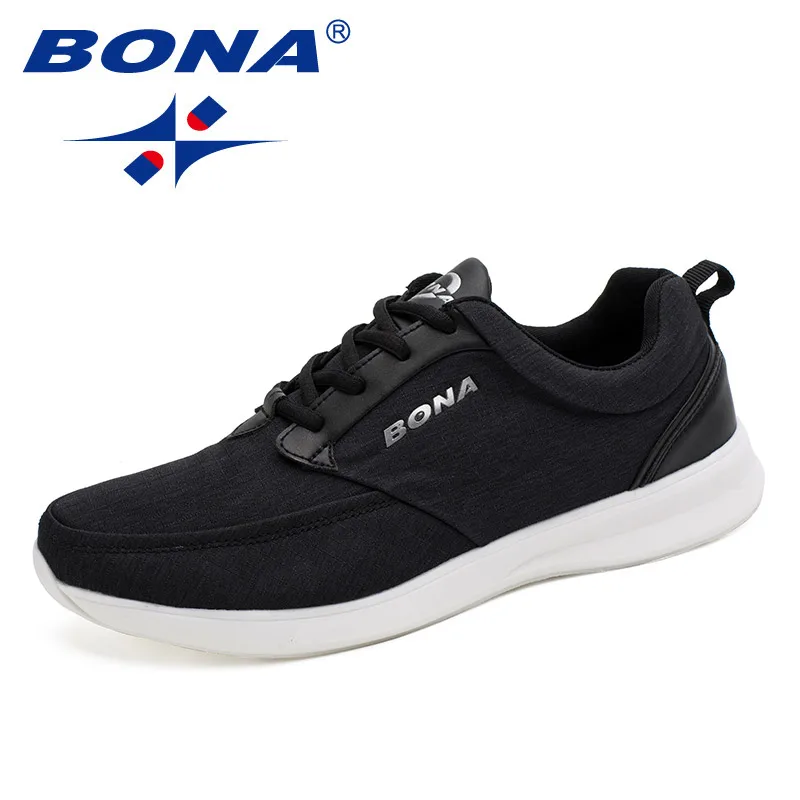 BLACK BONA/Новинка; популярная классическая Стильная мужская прогулочная обувь; мужская обувь на шнуровке; обувь для бега на открытом воздухе; удобные кроссовки; - Цвет: BLACK