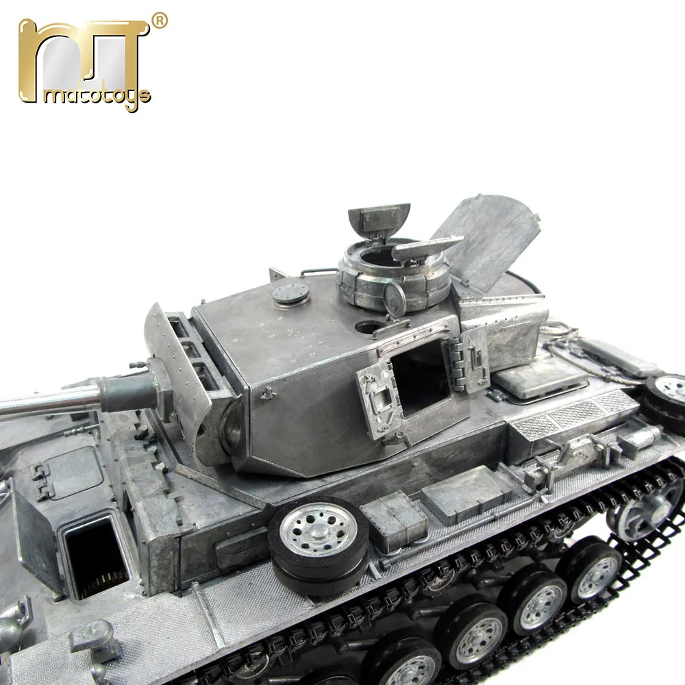 Мату 1 16 Завершить все полный Металл Немецкий Panzer III RC танк модель airsoft отдачи ствола Готов к Запуску РТР версии военных танковый бой танки на радиоуправлении