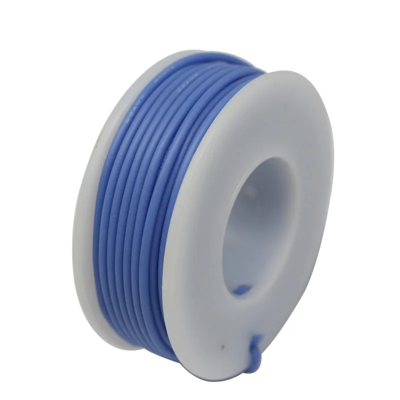 blue 10 м 31,8 фута 30AWG силиконовый провод наружный диаметр 0,8 мм луженая медная проволока многожильный провод и кабель DIY - Цвет: blue