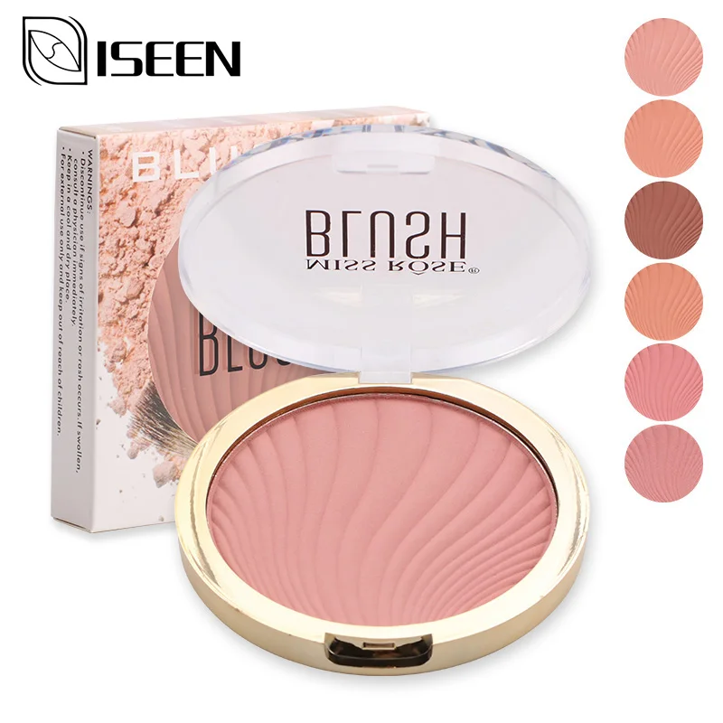 6 цветов, минеральные пигментные Румяна для лица, стойкие румяна, пудра Brozer Cosmestics, профессиональная палитра, румяна, контурные тени
