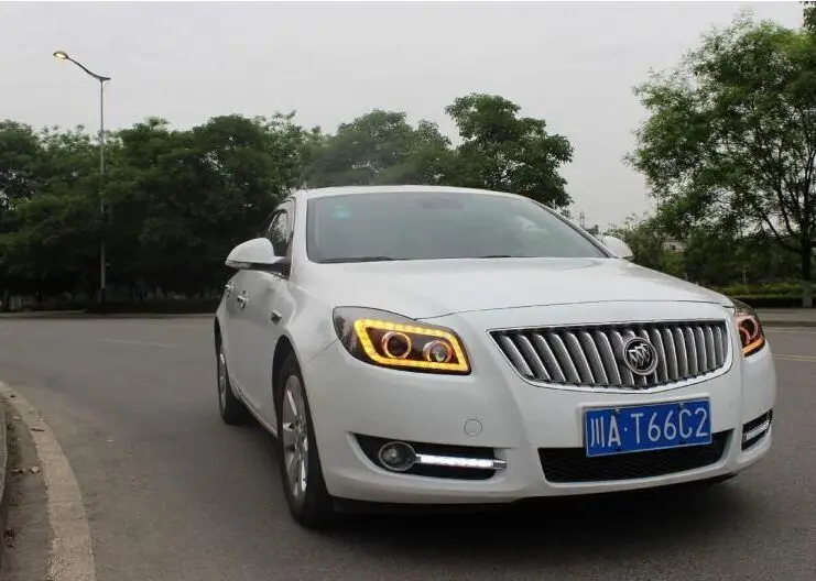 Автомобильные фары для Verano Regal Opel insignia светодиодные полосы фары с линзы проектора bi xenon 2010-2013 года двойной цвет спереди