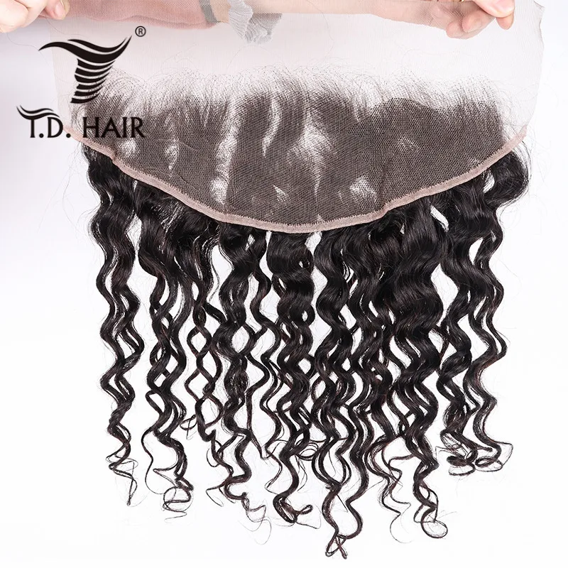 Tdhair перуанские натуральные волнистые швейцарские кружева спереди al бесплатная