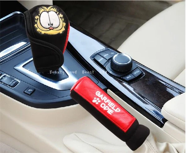 Симпатичный Плюшевый мультфильм авто стиль Гарфилд набор ручного тормоза