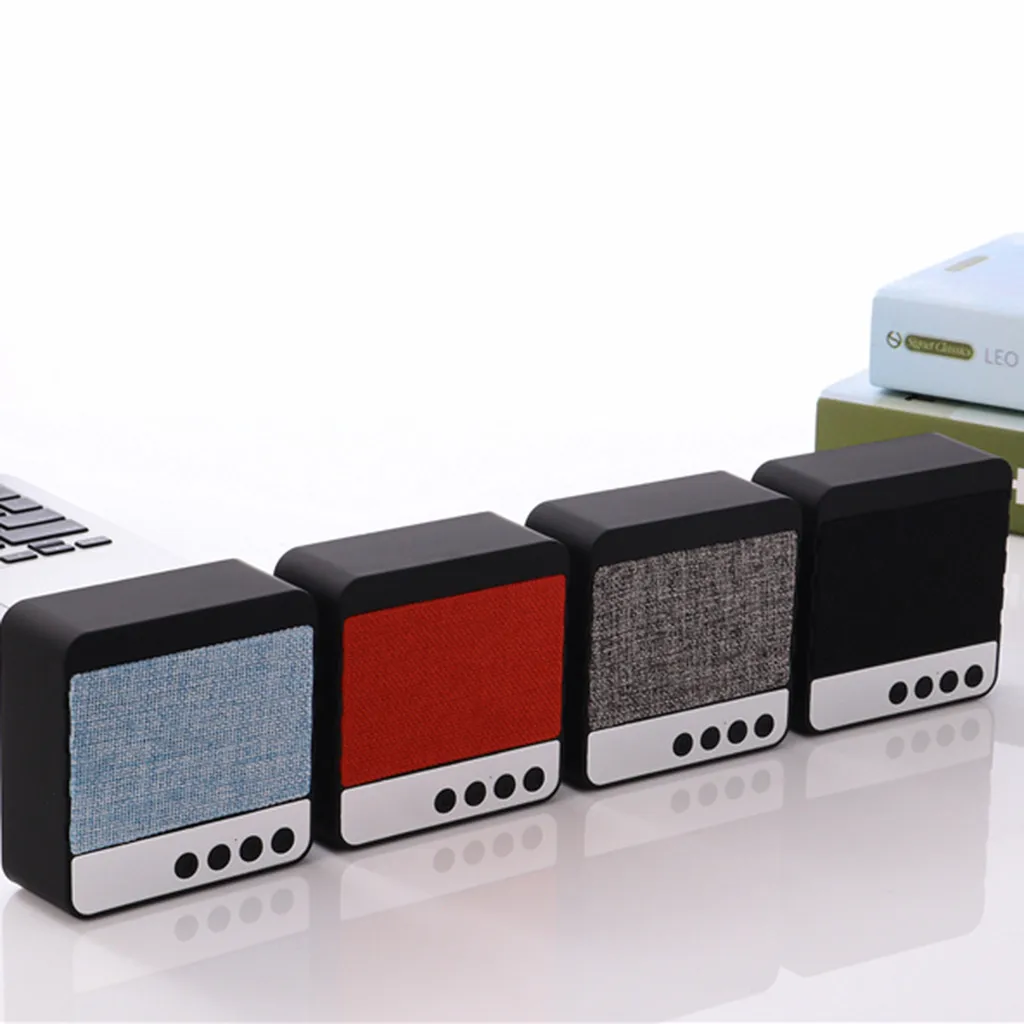 Динамик с функцией Bluetooth квадратный портативный мини винтажный тканевый динамик