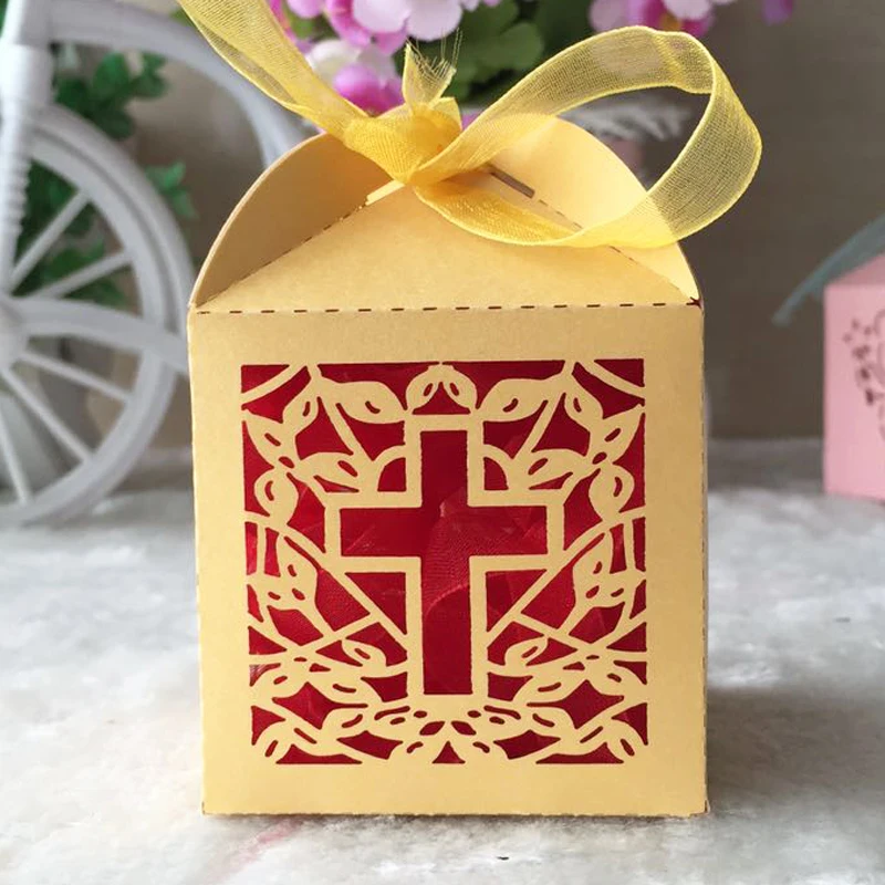 50 шт./лот жемчужная бумага лазерная резка распятие крещение благосклонность