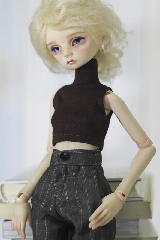 Нижняя рубашка без рукавов с высоким вырезом для BJD 1/6 YOSD 1/4 MSD 1/3 Аксессуары