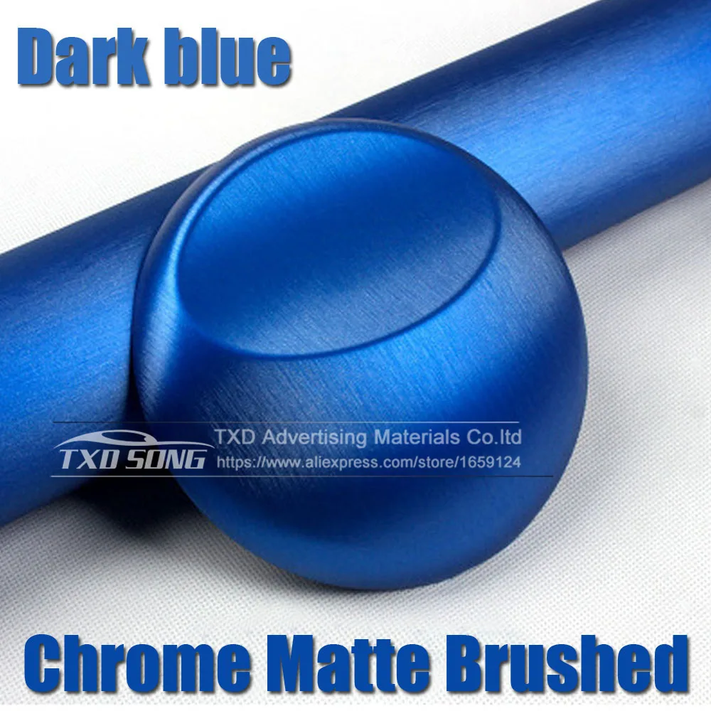 Стайлинг автомобиля хромированная синяя матовая металлическая виниловая пленка