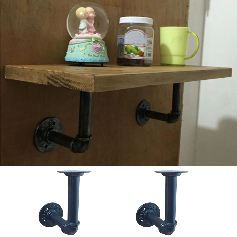 2 шт. стимпанк промышленные стальной кронштейн для полок Держатель DIY