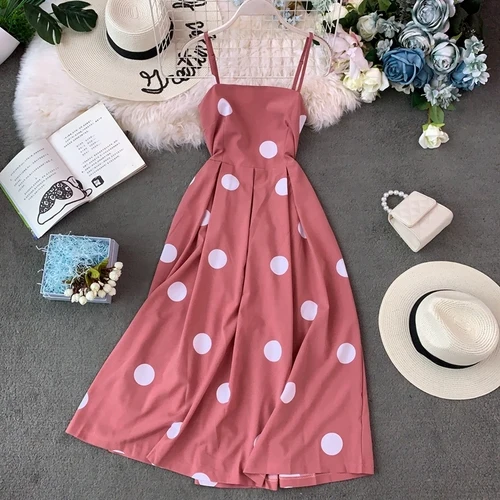 Розовый Oceanlove платье Для женщин, в Корейском стиле; сезон лето; Vestidos платье трапециевидной формы в Корейском стиле Модные Детские платья длиной до колен с открытой спиной женская одежда 12135 - Цвет: Розовый