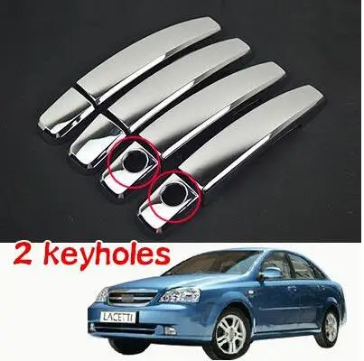 Автомобильные дверные ручки Чехлы для Chevrolet Lacetti Optra Daewoo Nubira Suzuki Forenza Holden наклейки хромированные наружные DQ-047 - Название цвета: 2keyhole