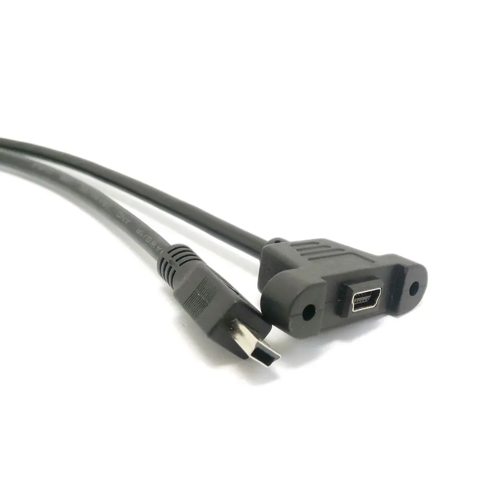 5 шт./лот 50 см/0 м Панель крепление Тип Mini USB 5Pin мужчин и женщин удлинитель адаптер с