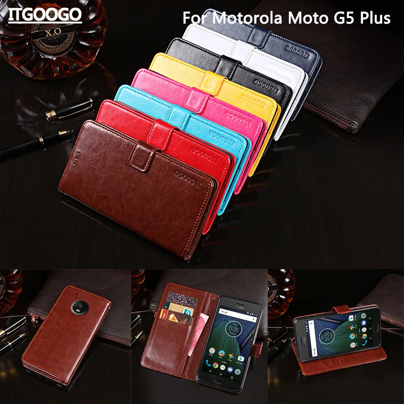 Itgoogo для Motorola Moto G5 Plus чехол 5 2 &quotВысокое качество Флип кожаный мото плюс Чехол