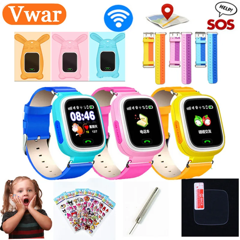 Оригинальные детские часы Q90 с GPS позиционированием Wi Fi SOS Смарт для детей