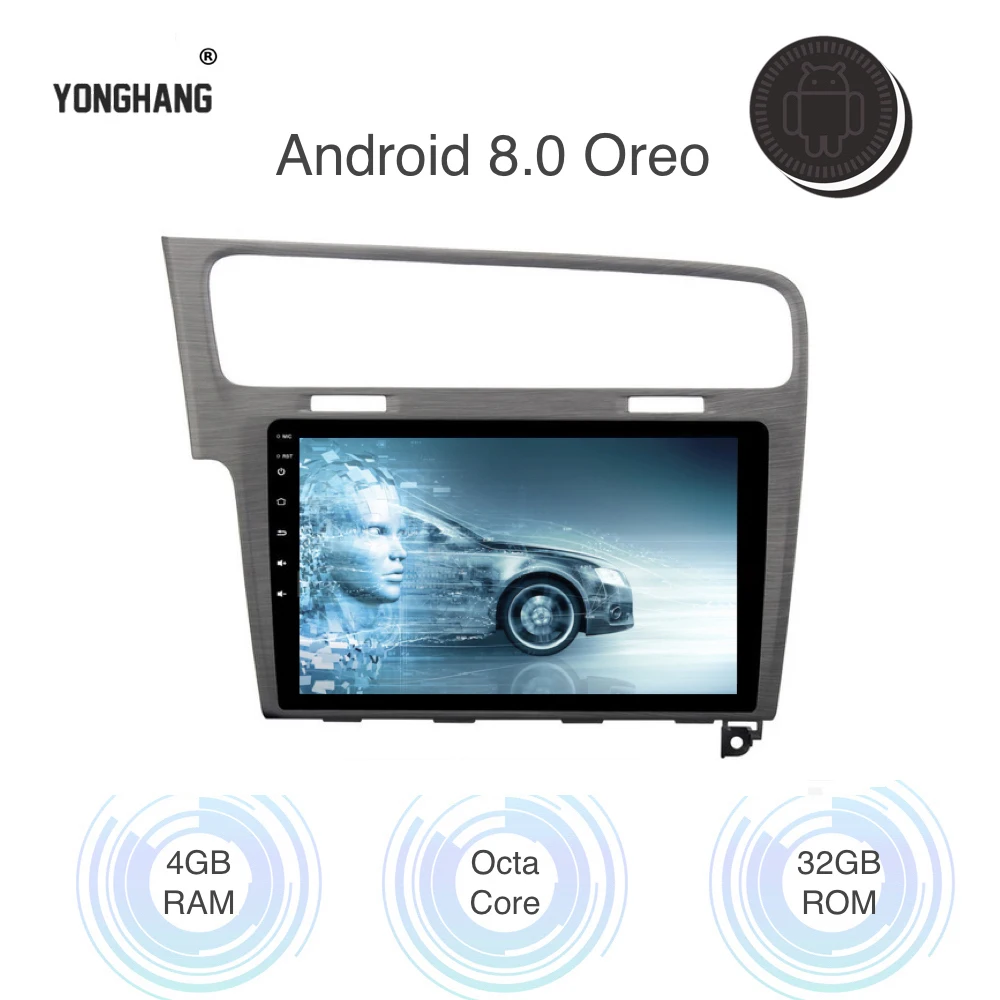 10 2 &quotAndroid 8 0/7 1 din Автомобильный GPS навигатор для VW Golf 7 мультимедиа 2013 2014 2015 2016 2017