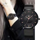 Shengke Relojes Mujer 2019 черные модные женские часы лучший бренд класса люкс ультратонкие часы Женские кварцевые наручные часы SK женские часы