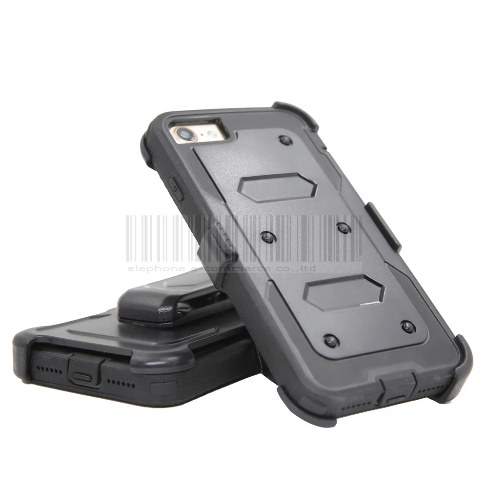 Чехол кобура с зажимом для ремня iPhone 7 Plus Kickstand Heavy Duty Armor Гибридный противоударный