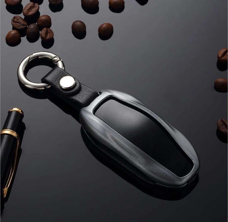 High Quality Car Aluminium Alloy Key Holder Cover Case For Tesla Model 3 S Keychain Pocket Wallet Shell Protector | Автомобили и