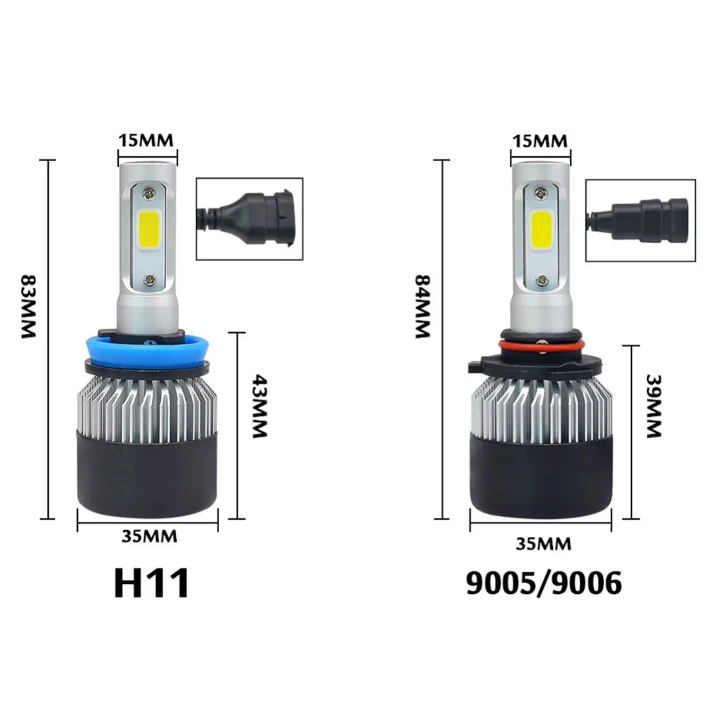 H11 Led H7 H4 H8 H9 9005 HB3 9006 HB4 автомобильная светодиодная лампа для фары 72 Вт 8000lm