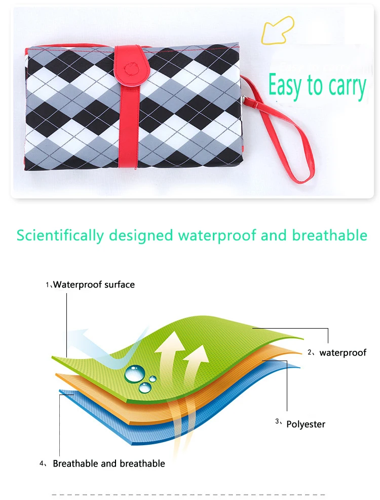 2018 детский портативный складной подгузник водонепроницаемый пеленальный коврик