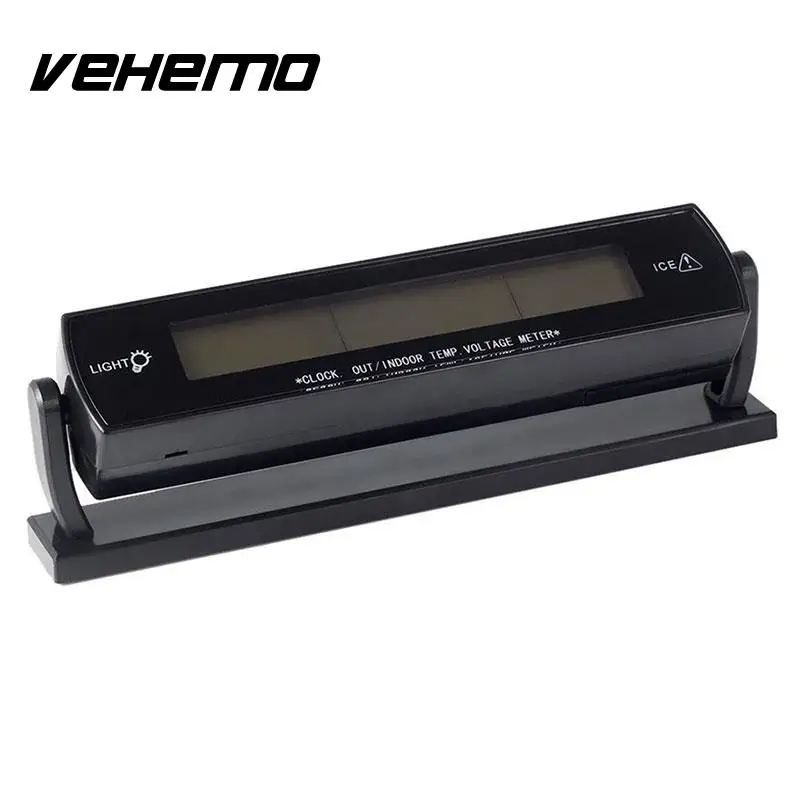 Авто автомобильная термометр Вольтметр Температура Напряжение будильник|Детали