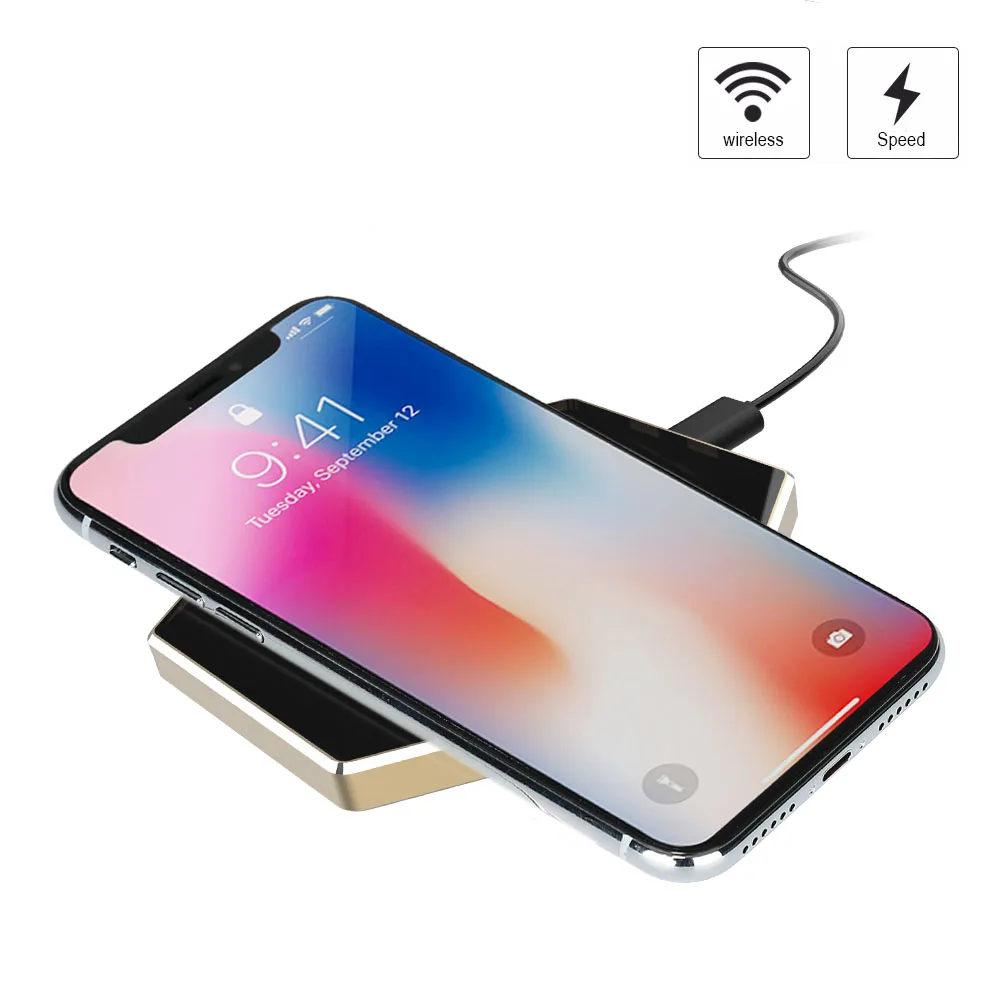 Haissky Беспроводной быстро QI Зарядное устройство для Samsung Galaxy S8 плюс note 8 iphone iPhone X