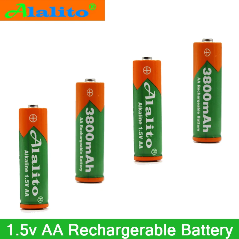 2-20 шт 1 5 V AA Аккумуляторная батарея ячейка 3800mah для факела игрушки часы MP3-плеер