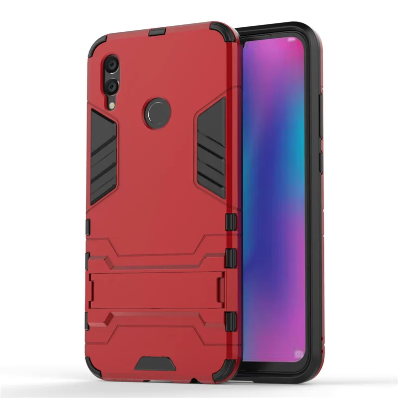2 in 1 Hard PC+Soft Silicone TPU Rugged Rubber Kickstand Armor Phone Case For HUAWEI HONOR 10 Lite / P Smart 2019 Stand Cover |