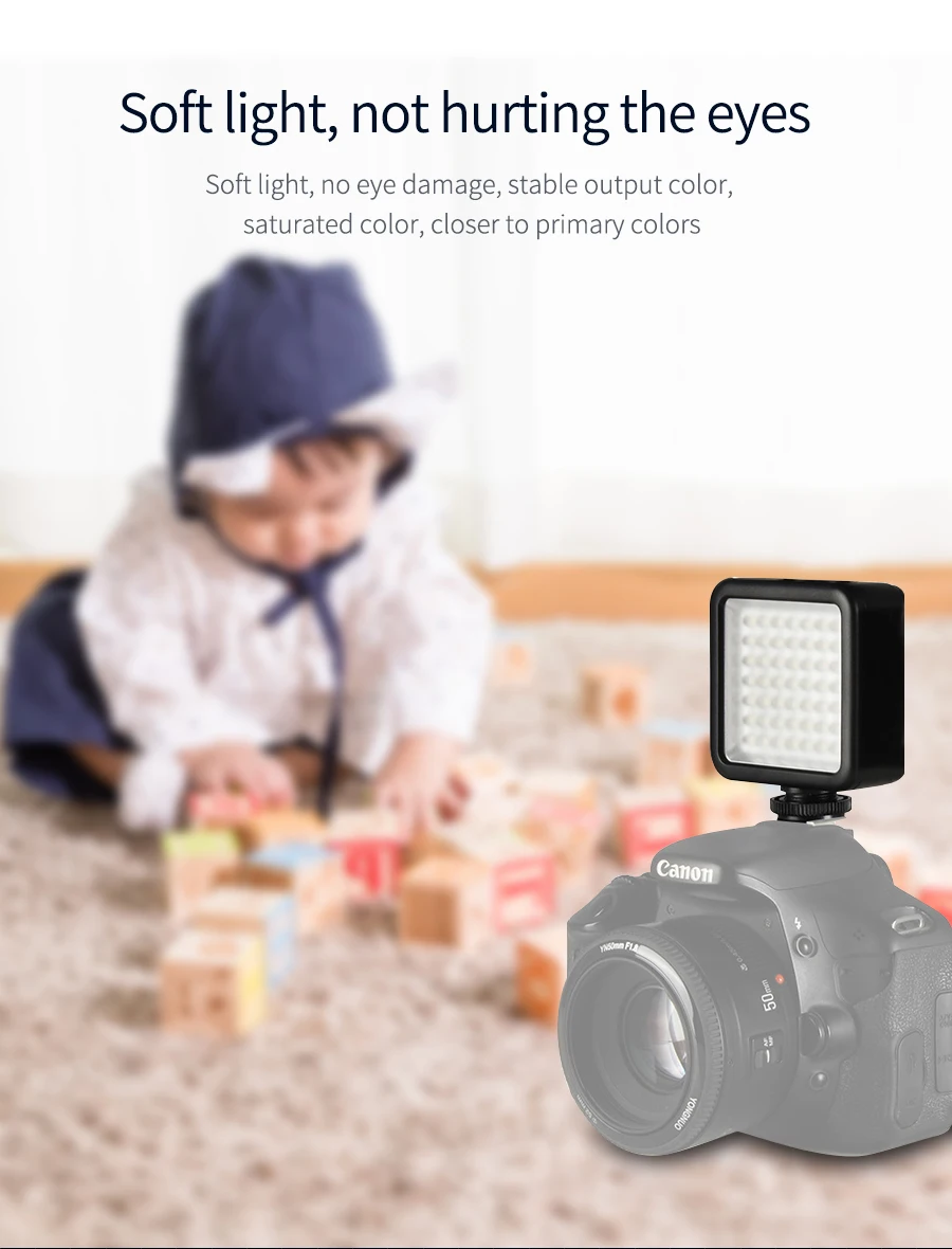 MAMEN W49 6000K 0- Dimmable мини светодиодный прожектор для профессиональной фотографии свадьбы/фигуры портрет/продукт мягкий свет