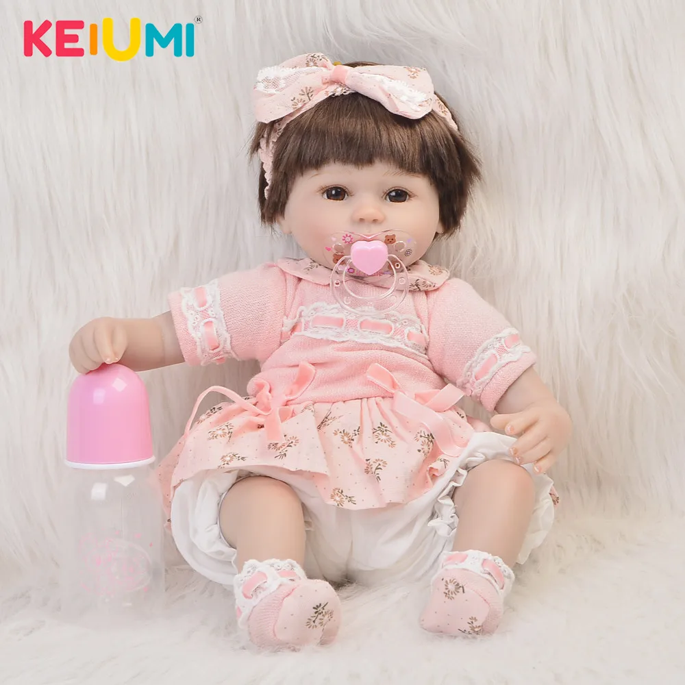 Реалистичная силиконовая виниловая Кукла младенец 17 дюймов|birthday gifts kids|doll softnewborn