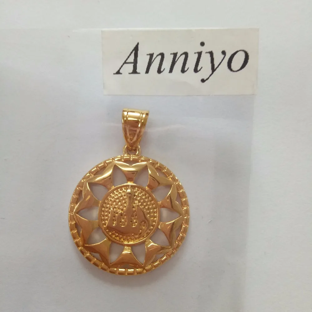 Anniyo ожерелье Аллаха кулон ислама Арабские Ювелирные изделия Мохаммеда цвет