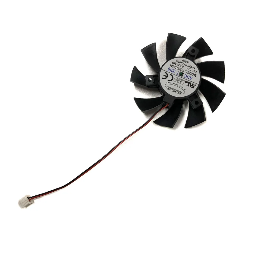 

T128015SH 2pin 75mm 0.32A VGA cooler replacement for Gigabyte N240 N250 GTS240 250 GTS450 Graphics card cooling fan