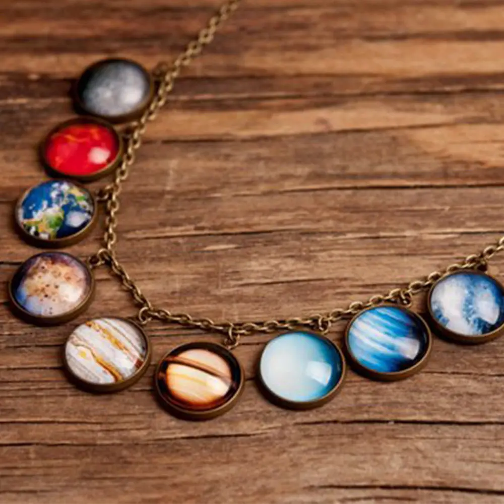 SINDLAN модная солнечная система ожерелье восемь планет Вселенная подвеска с