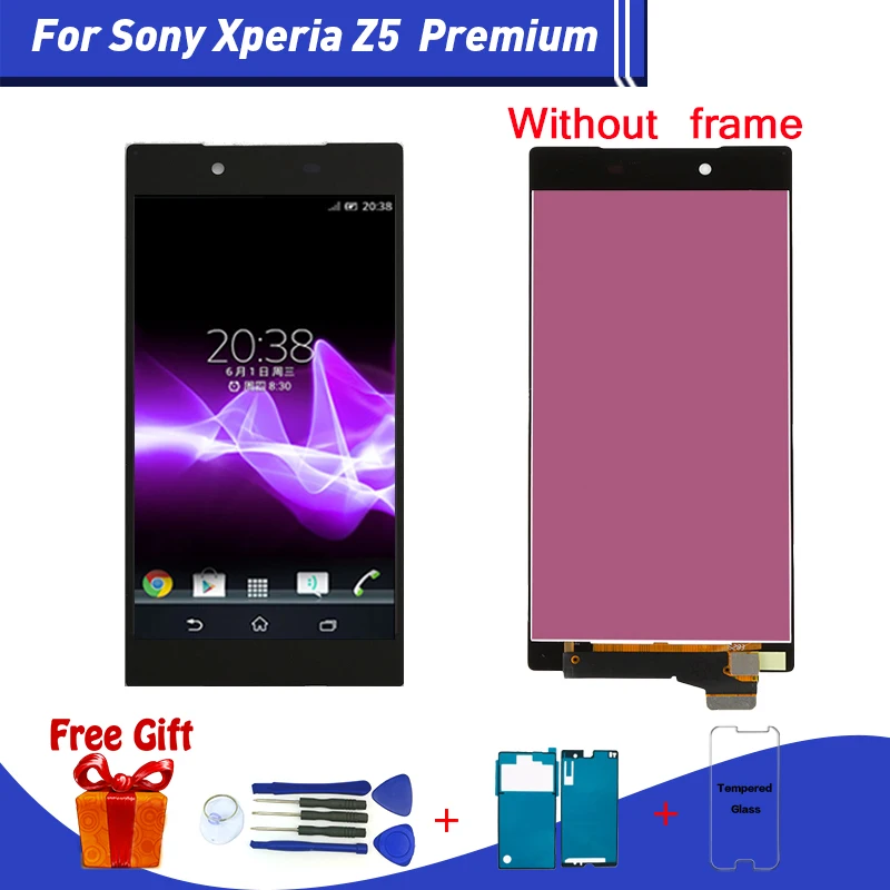 Для SONY Xperia Z5 Премиум ЖК + сенсорный экран дигитайзер в сборе для Sony E6853 E6883 E6833
