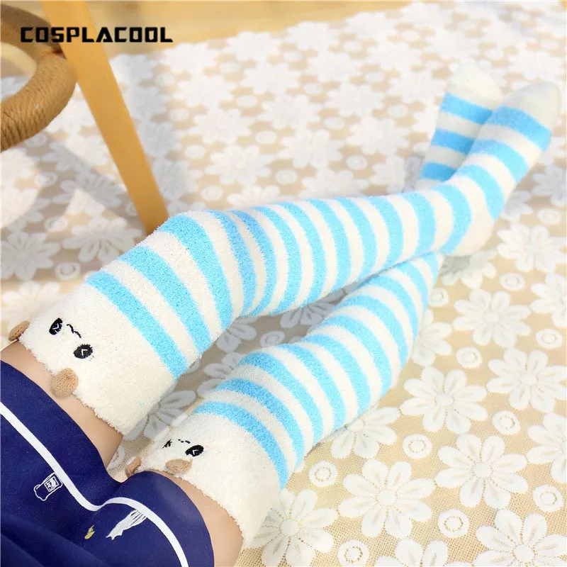 

[COSPLACOOL]Warmer Gifts Charming Japan Meias Girls Animal Over Knee Stocking Striped Cute Kawaii Long Thigh High Stockings