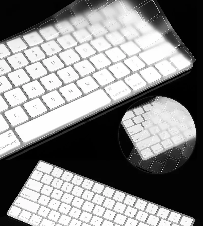 Imac Волшебная клавиатура чехол для Apple Беспроводная Bluetooth клавиатура Волшебная клавиатура черная силиконовая кожа ТПУ Клавиатура Чехол Кожа