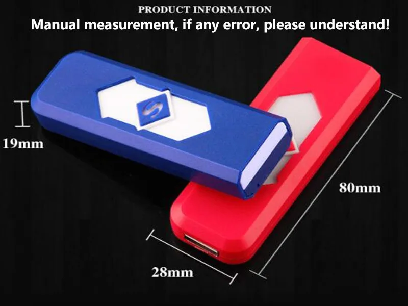 Креативный маленький Перезаряжаемый USB ветрозащитный беспламенный Электрический зарядный прикуриватель бездымный супер зажигалки для мужчин