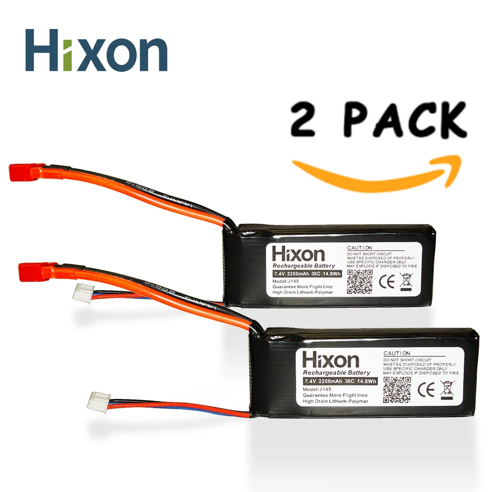 2 шт. аккумуляторная батарея Hixon 2200 мАч 7 4 В 25C Lipo хорошо подходит для дрона SYMA X8C