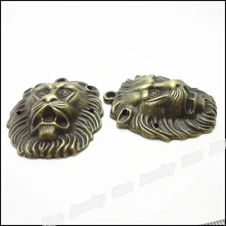 6 шт. винтажные Подвески в виде льва из цинкового сплава|jewelry findings|necklace diyantique bronze |