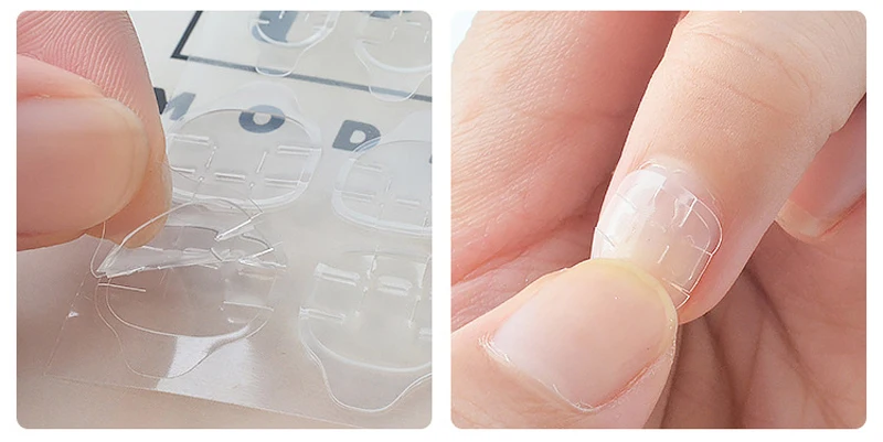 10 листов DIY накладки для ногтей ультра тонкие двухсторонние клейкие наклейки