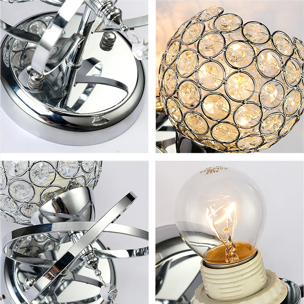 Vintagelll Led Хрустальная настенная лампа для дома освещение гостиной современный