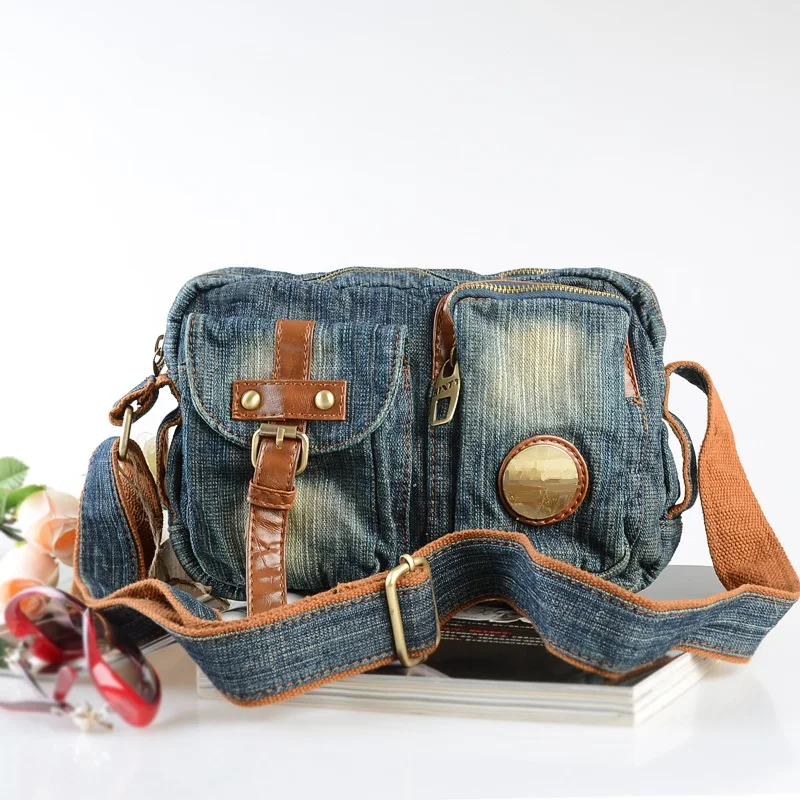 Винтажные модные джинсовые сумки мужские для девочек через плечо женские