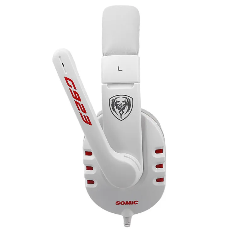 SOMiC G923 DJ наушники с глубоким басом, игровые наушники с микрофоном, гарнитура для компьютера, игры, музыка, повязка на голову, 3,5 мм