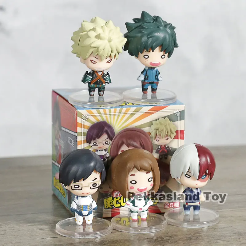 Фигурка героя моя геройская академия талисман нитотан набор из 5 шт. Deku Bakugo Shoto Ochako
