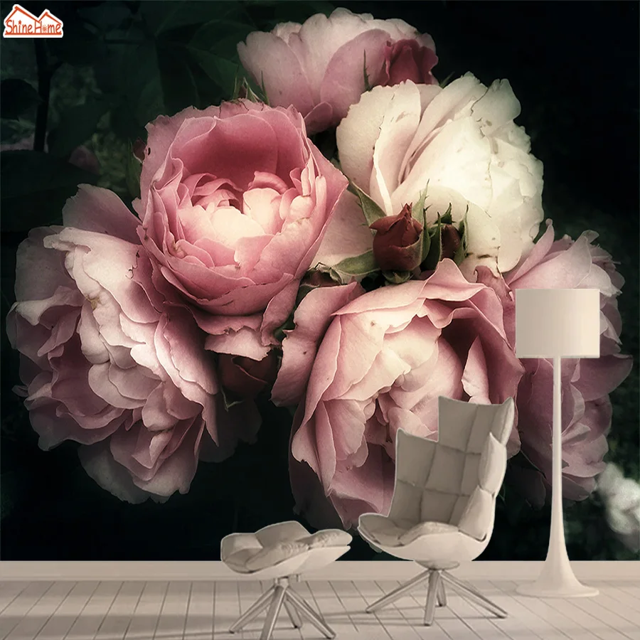Настенные 3d фотообои с натуральной розой обои для гостиной домашнего декора