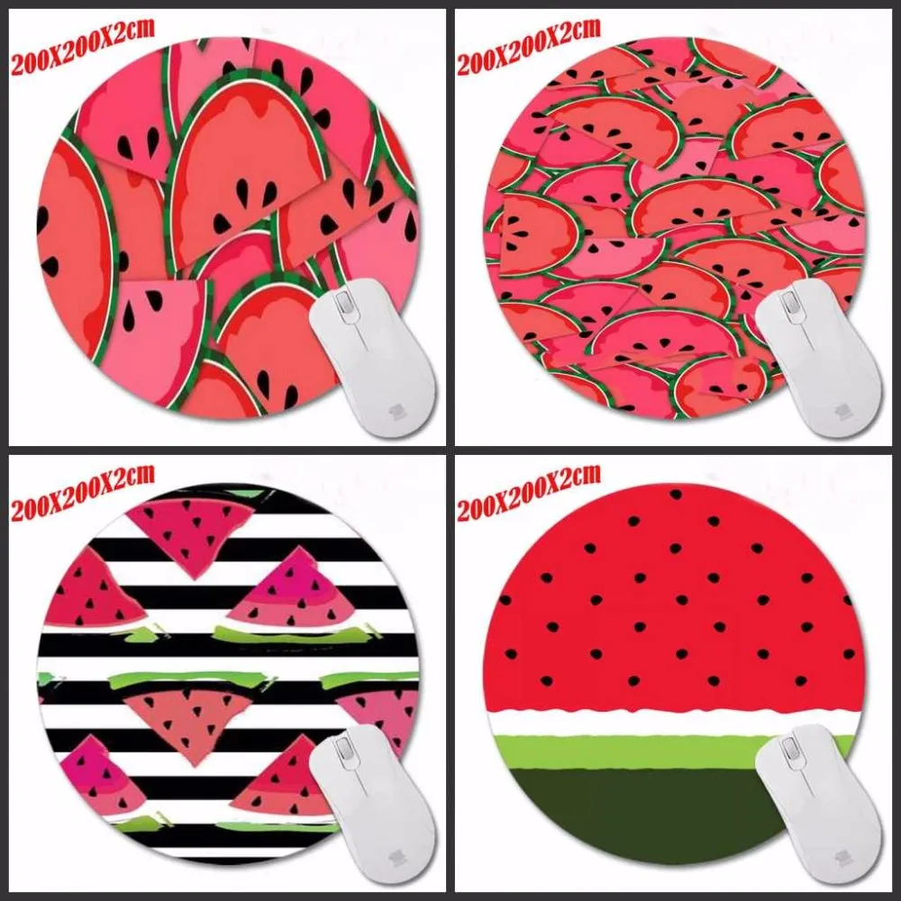 

Personalized Custom Fruit Watermelon High Quality Round Gaming Rubber Mouse Pad 220mmX220mm Drop Shipping