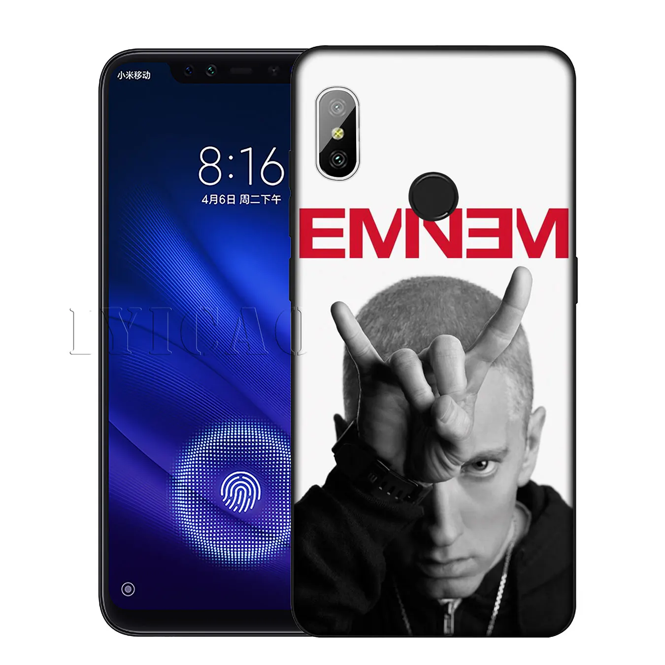 IYICAO Signed Hip Hop Rapper Eminem Silicone Soft Case for Xiaomi Redmi 6A 5A Note 7 4 4X 5 Plus 6 Pro Black TPU Cover |