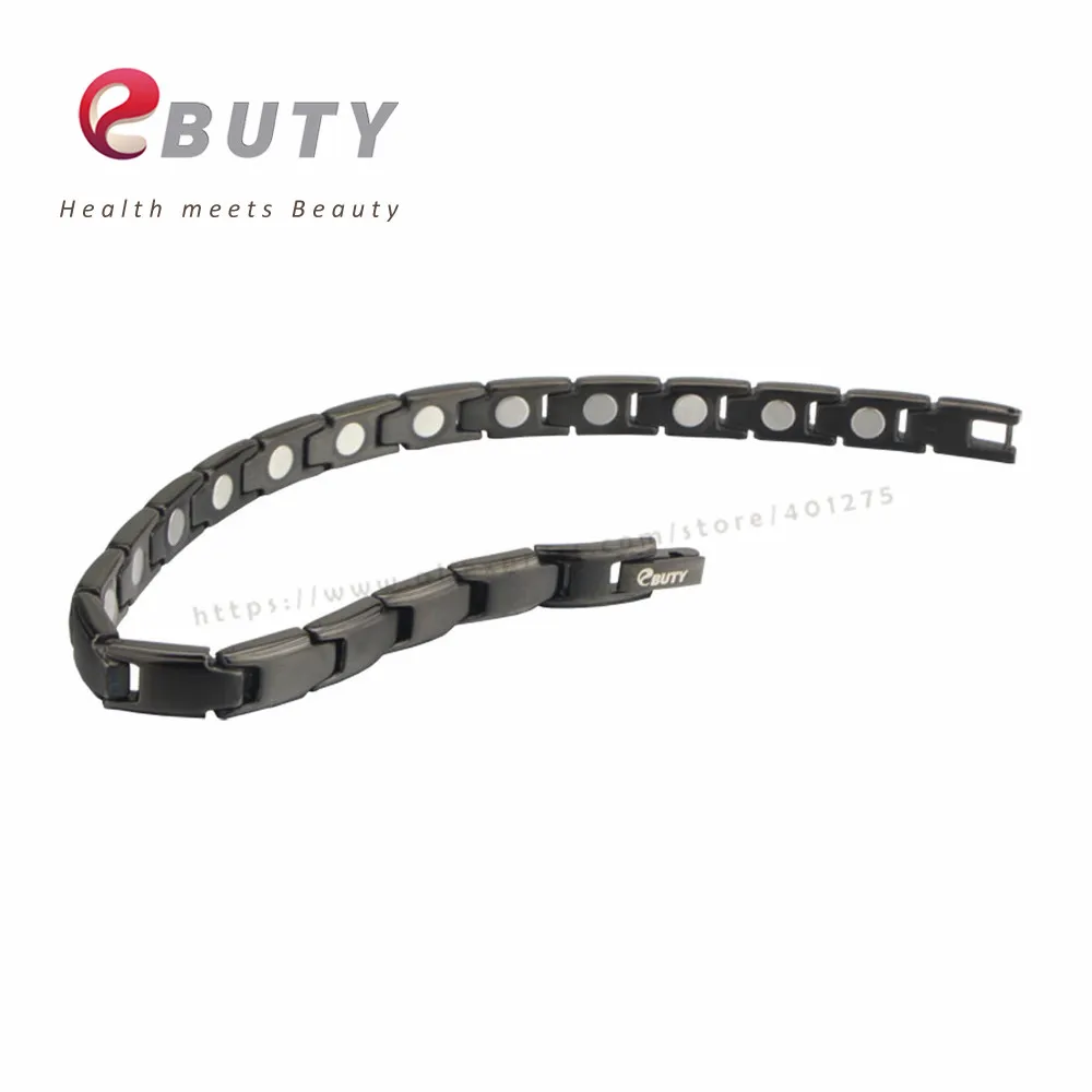

EBUTY Lover Bracelet Magnet Stainless Steel Bracelets Men Fashion Jewelry Bangle Black Health Gift with Box & Cutting Tool