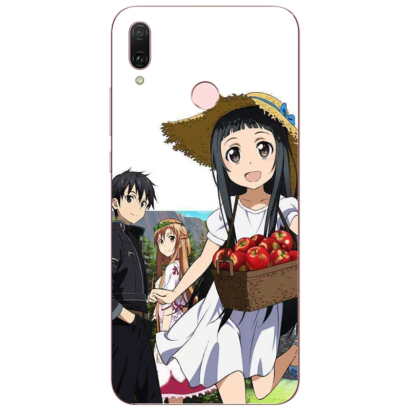 Силиконовый чехол с принтом Sword Art Online для Huawei P20 Lite Pro Y9 Prime 2018 2019 Honor 8A 8C 8X Max 9A 9C 9S 30